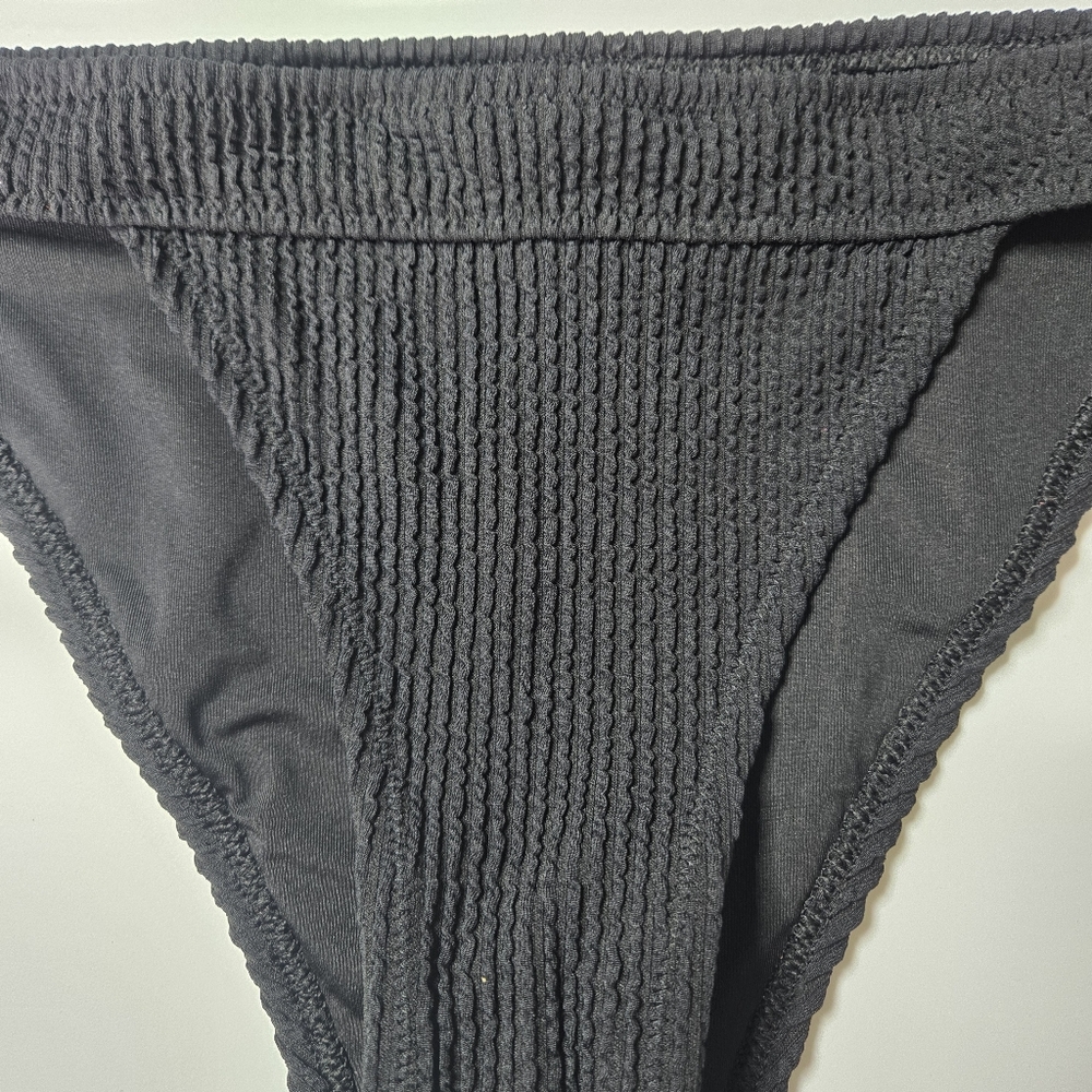Aerie Cheeky Bikini Bottom Black - Picture 2 of 5